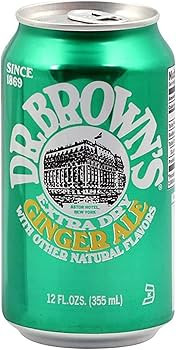 Dr Brown's Ginger Ale, 12 oz Cans (24/Case)