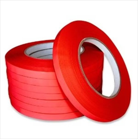 3/8"x540' Red Poly Bag Sealing Tape (1/Each)