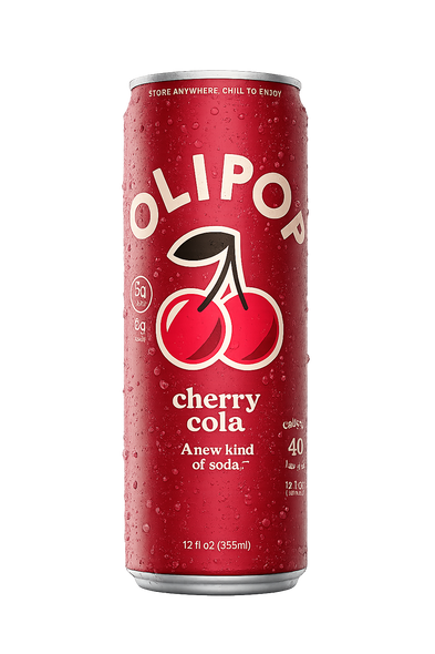 Olipop Cherry Cola Prebiotic Soda, 12 oz Can (12/Case)