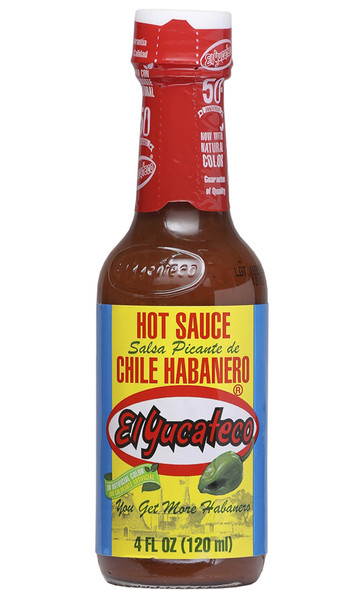 El Yucateco Red Habanero Hot Sauce, 4 oz Bottle (12/Case)
