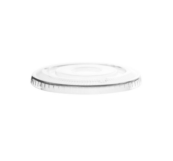 92mm Flat Straw-Slot Lids for 9 oz Clear PET Cups (1000/Case)