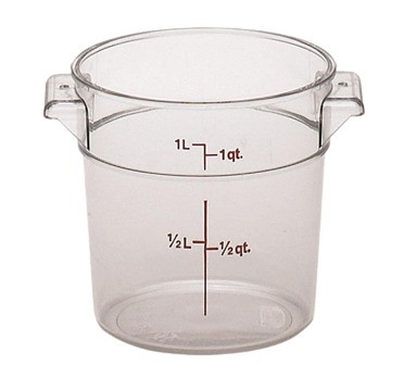 Cambro 4 qt. Clear Round Food Storage Container, RFSCW4135