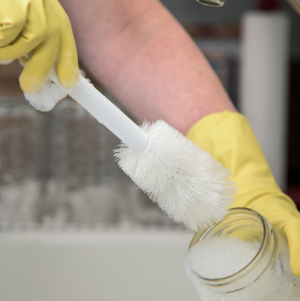 12" Bottle Brush with White Poly Bristles (1/Each)