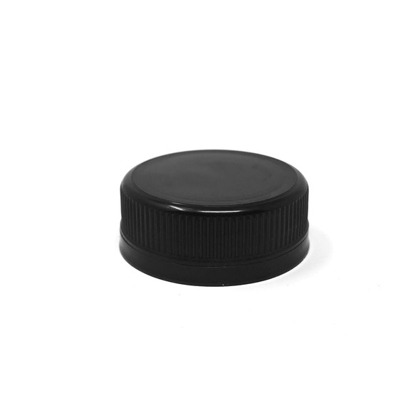 38 mm GLA/OI Black Tamper-Evident Juice Bottle Cap — Each