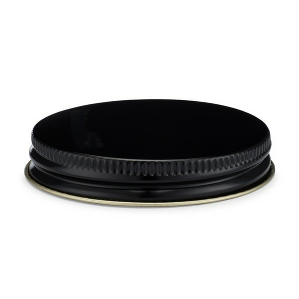 58-400 Black & Gold Metal Cap with Pulp/Vinyl Liner — Each