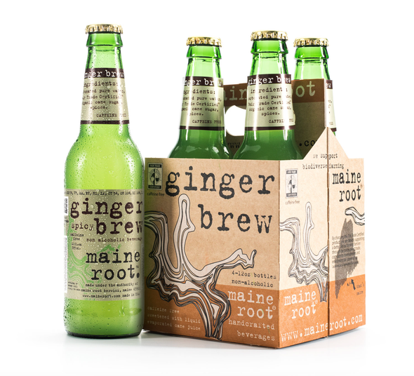 Maine Root Handcrafted Ginger Brew, 12 oz Glass Bottles (24/Case)