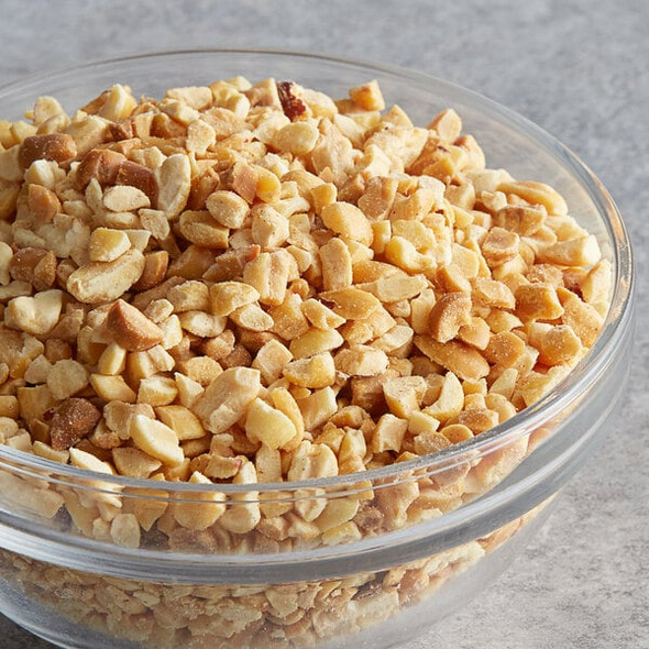 Granulated roasted unsalted peanut pieces
