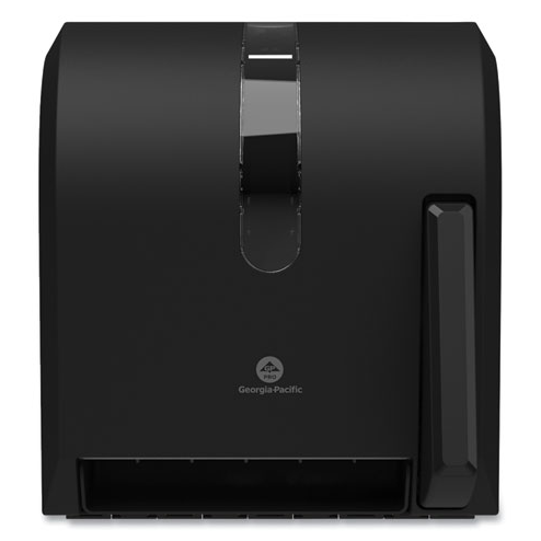 Georgia-Pacific 54338A Black Push-Paddle Roll Towel Dispenser (1/Each)