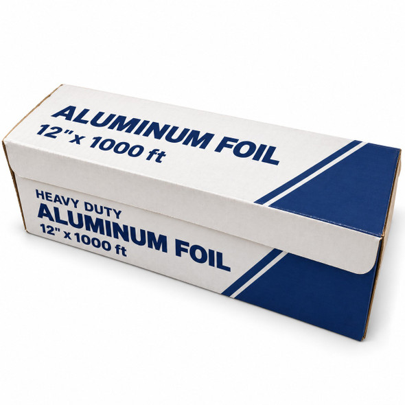 12" x 1,000 ft Heavy Duty Aluminum Foil Roll (1/Roll) — unbranded dispenser box