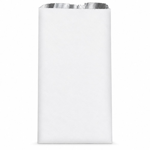 Plain White Quart Foil-Lined Paper Bags (500/Case)