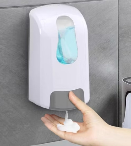 Foam/Liquid Dispenser for Hand Sanitizer & Soap, Manual Push, 1000ml (1/Each)