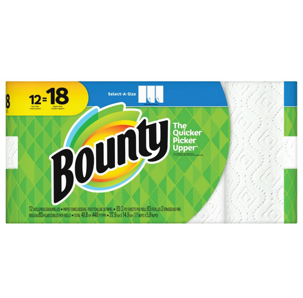 Bounty Paper Towels, Select-A-Size,  83 Sheets (12/Pack)