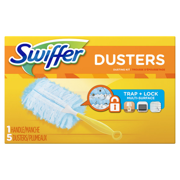 Swiffer Duster Starter Kit, 1 Handle Plus 5 Duster Refills (1+5/Box)