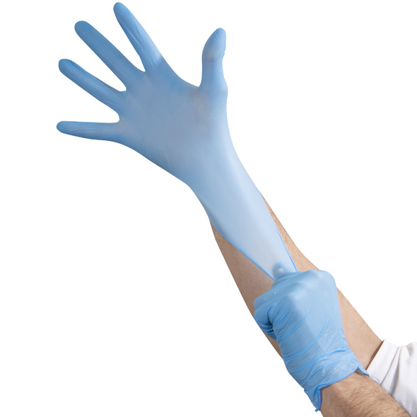 Premium Blue Nitrile Medical/Exam Gloves, 3.5 Mil Powder Free, Medium, 10 Boxes of 100 (1000/Case)