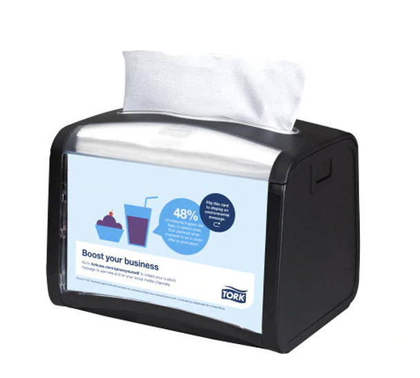 Tork 6232000 Black Licorice Signature Edition Dispenser for Interfold Napkins (1/Each)