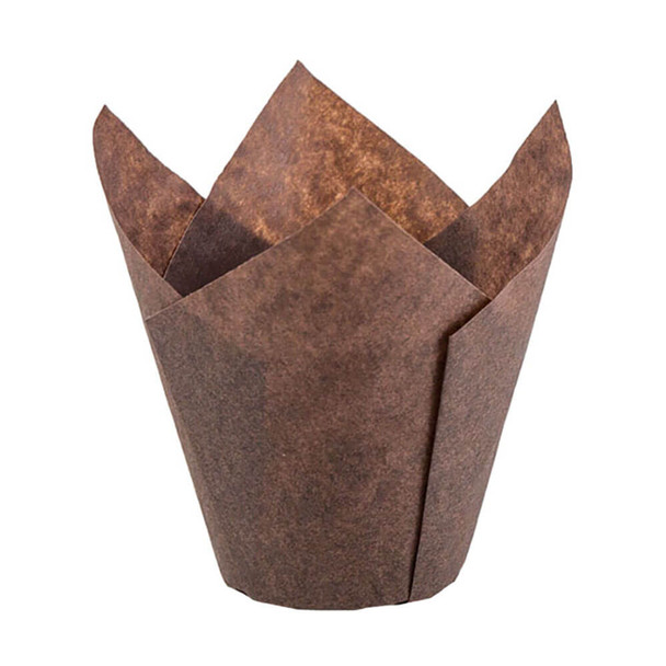 175/50 Natural Brown Tulip Baking Cup 2x2.5x4" (2000/Case)