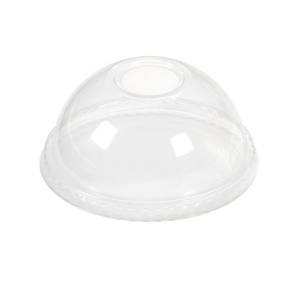 92mm Regular Hole Dome Lids for 9 oz Clear PET Cups (1000/Case)