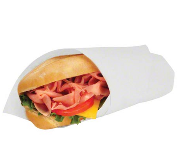15x16" White Grease Resistant Sandwich Wrap, 3 Packs of 1000 (3000/Case)