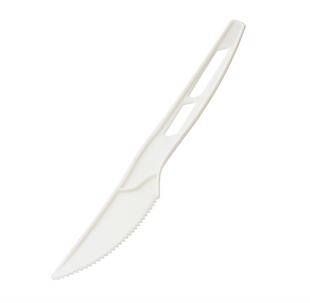 CPLA-1600 6.5" Heavyweight CPLA Compostable Knife (1600/Case)