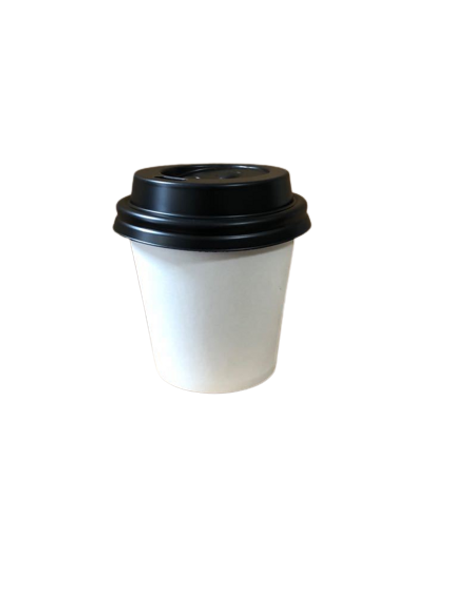 Black Lid for 4 oz Paper Hot Cups (1000/Case)