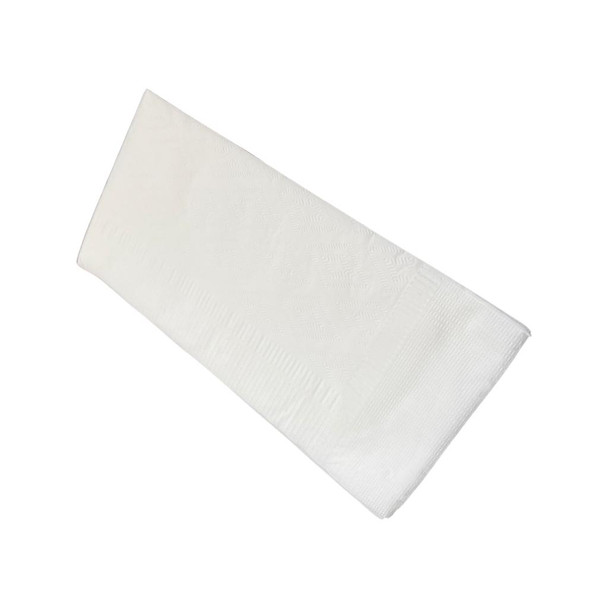 3 Ply White Embossed Dinner Napkin, 1/8 Fold (2000/Case)