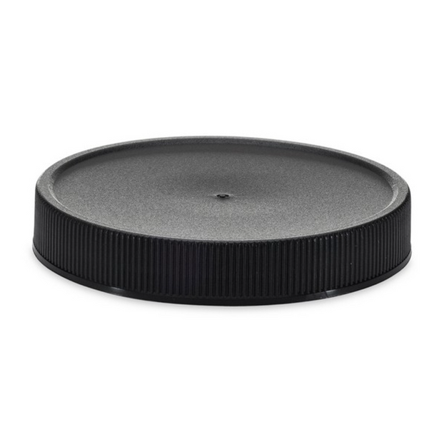 70-400 Black Ribbed PP Caps, F217 Liner (1/Each)