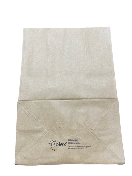 Solex 12x7x17" 1/6 BBL Heavyweight Natural Kraft Paper Grocery Sack (250/Case)