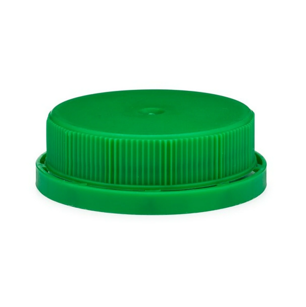 38-400 Dark Green Tamper Evident Juice / Milk Jug Ratchet Caps (1/Each)