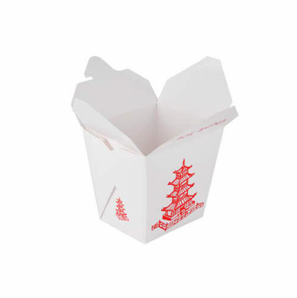 8 oz Pagoda Print Paper Food Pail (500/Case)