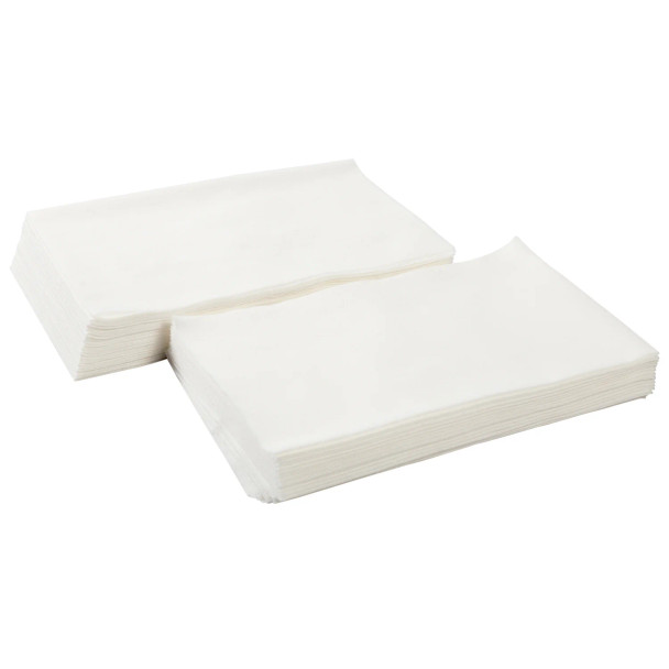 13x21.5" White Medium Weight Foodservice Towel / Wiper (150/Box)