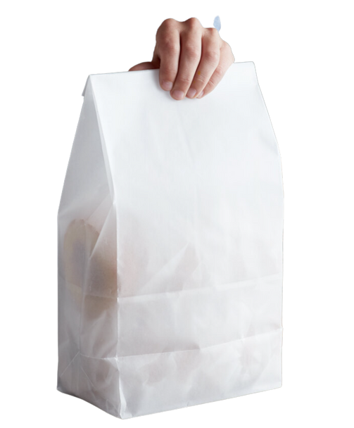 #12 White Waxed Bakery / Grocery Bag (1000/Case)