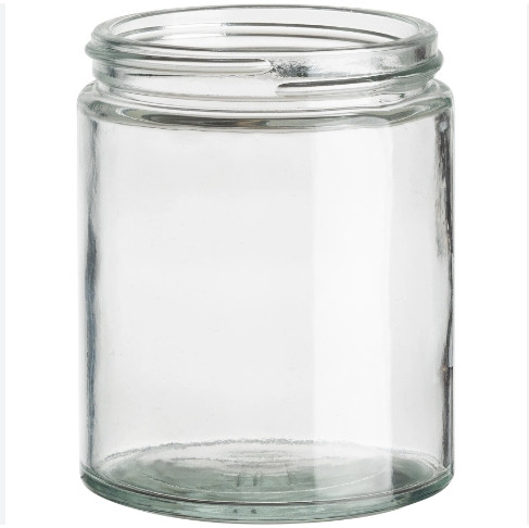 Clear Straight Sided Flint Glass Jar, 6 oz, 63-400 Finish (12/Case)