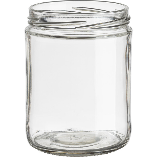 Straight Sided Squat Glass Salsa Jar, 16 oz, 82-2040 Lug Finish (12/Case)