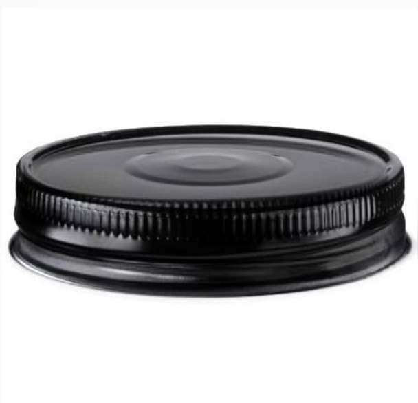 70-450G Black Metal Cap with Button Plastisol Liner (1/Each)