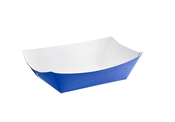 #500, 5 lb Blue Paper Food Trays (500/Case)