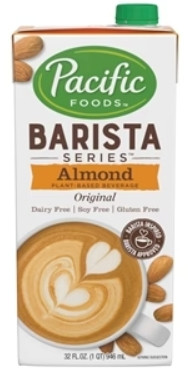 Pacific Foods Barista Almond Milk, 32 oz Carton (12/Case)