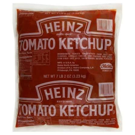 Heinz Pouch Pack Ketchup, 114 oz Bag (6/Case)