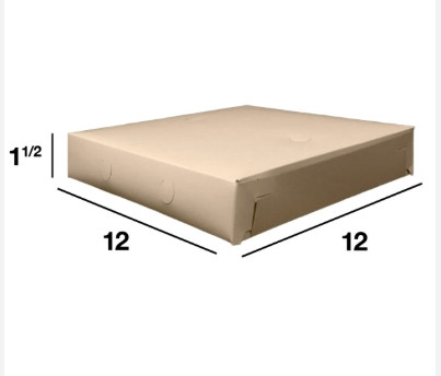 12x12x1.5" Chipboard Pizza Box (100/Case)