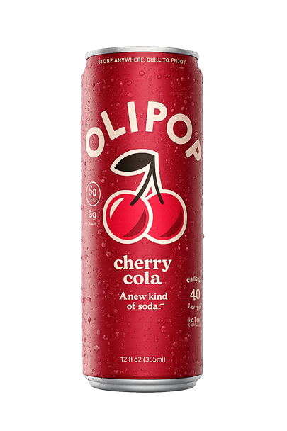 Olipop Cherry Cola Prebiotic Soda, 12 oz Can (12/Case)