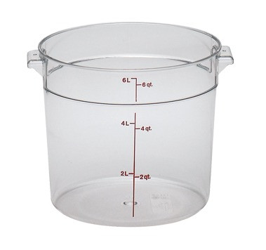 Cambro 6 qt. Clear Round Food Storage Container, RFSCW6135