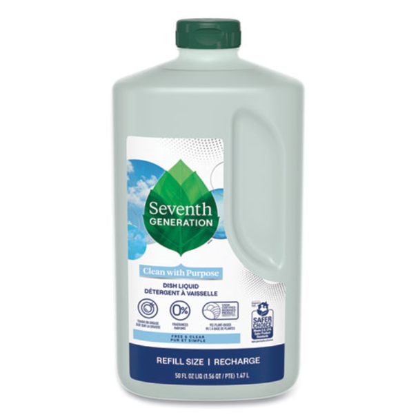 Seventh Generation Free & Clear Dish Liquid, 50 oz (3/Case)