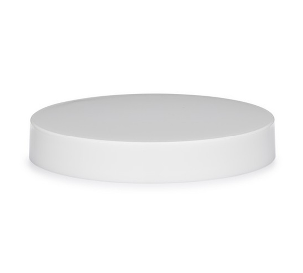 89-400 White Smooth Glossy PP Cap with F217 Liner — Each