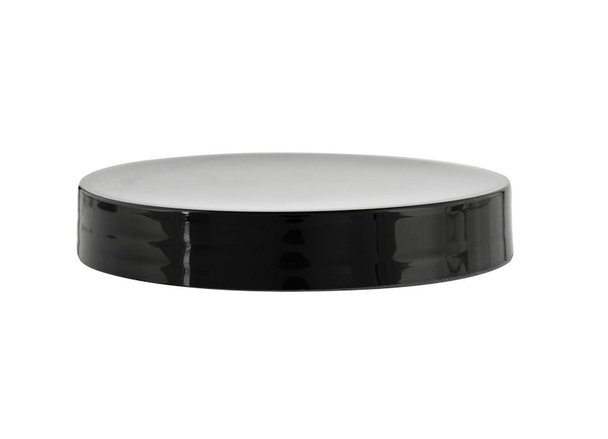 89-400 Black Smooth Glossy PP Cap with F217 Liner — Each