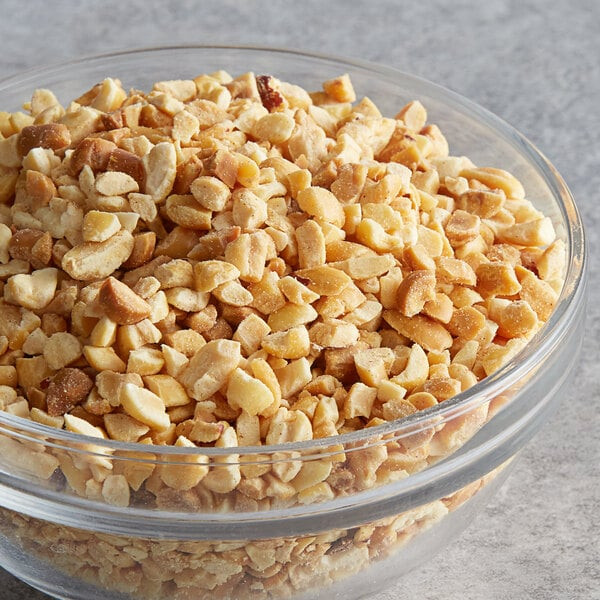 Granulated roasted unsalted peanut pieces