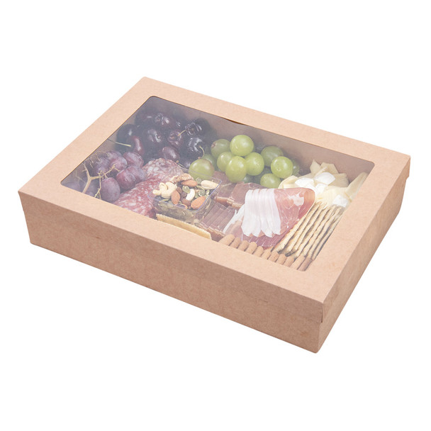 Solex 14x10x3.1" Kraft Window Catering Boxes (40/Case)
