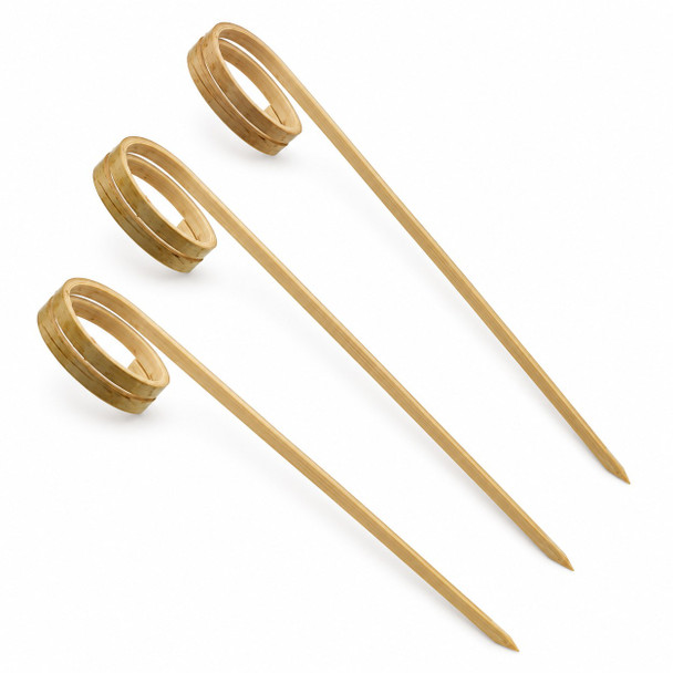 3.5" Curled Loop Bamboo Picks