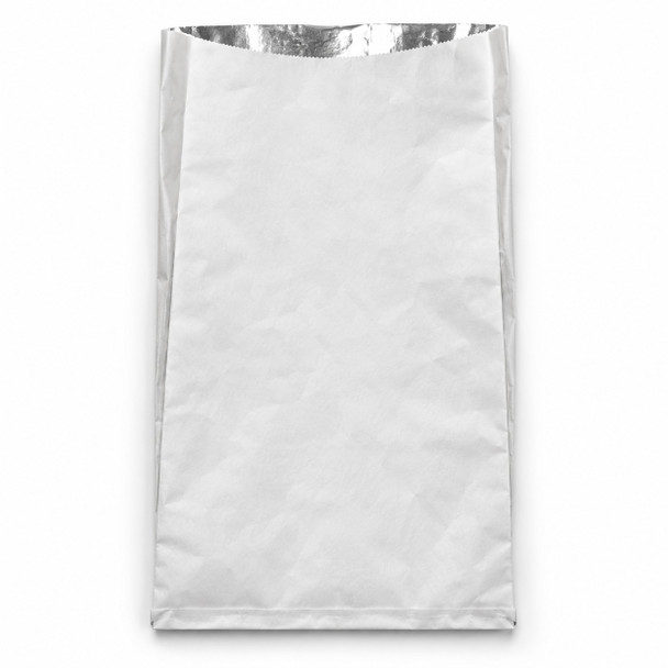 7" x 4" x 14" Half-Gallon White Foil-Lined Bags (500/Case)