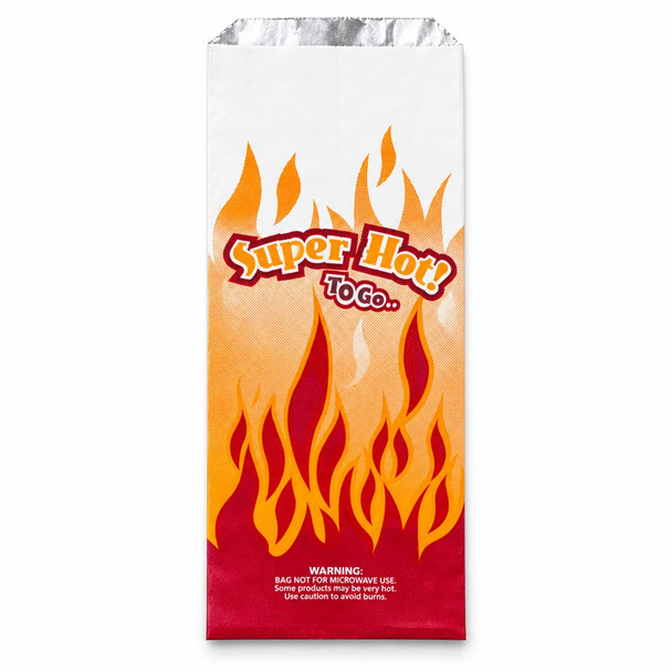 Quart Foil Hot Sacks, Super Hot Stock Print (250/Case)