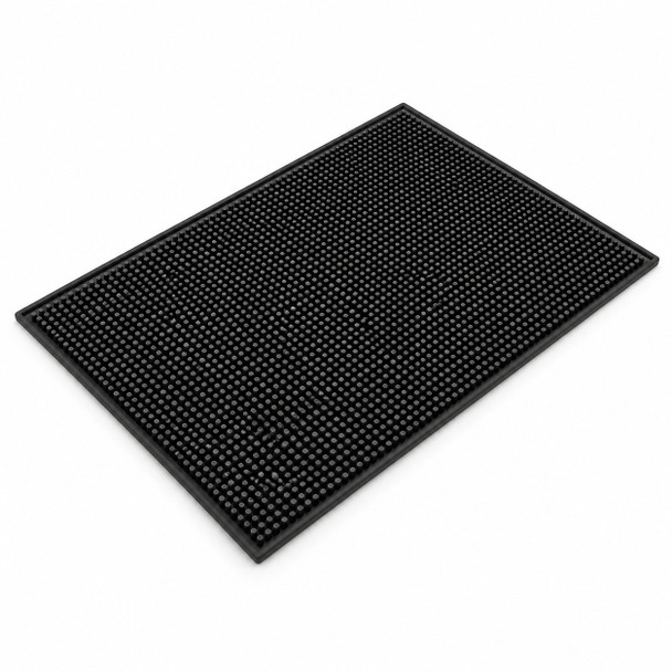 Black rubber bar service mat