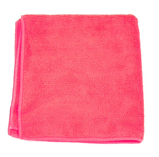 16x16" Red Microfiber Towels (12/Pack)